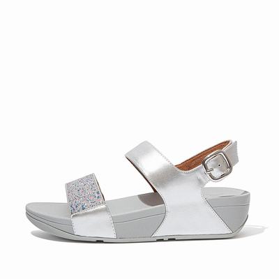 Fitflop Women's LULU Shimmer Back-Strap Sandals - Silver, BL8165392